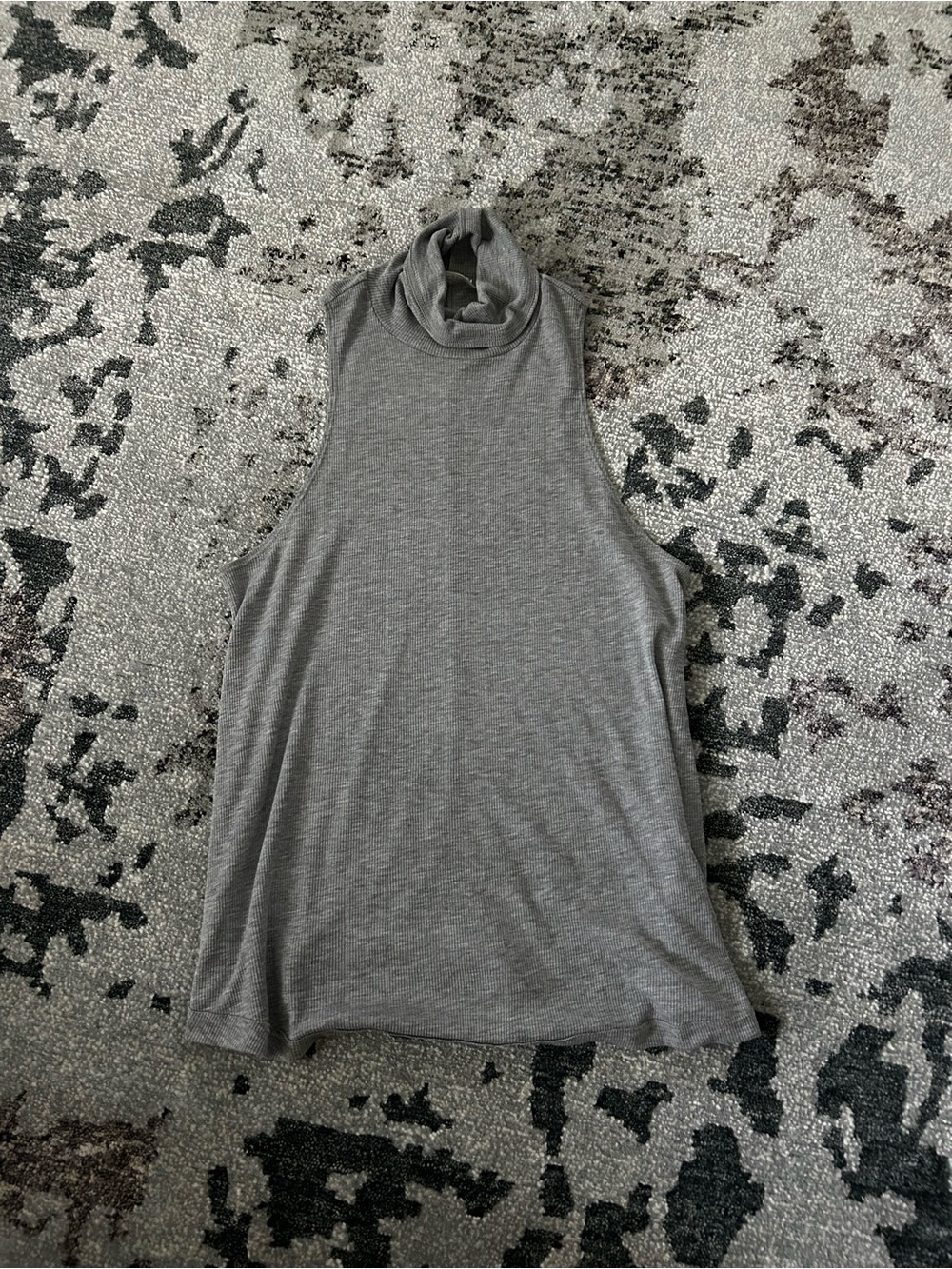 Free People Sleeveless Mock Neck Tank Top - Heather Gray